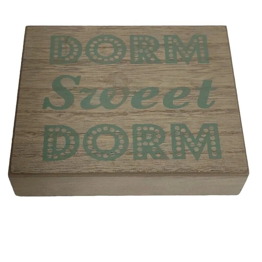Dorm Sweet Dorm Wood Wall Art Saying Home Decor Teenager School College - Picture 3 of 15